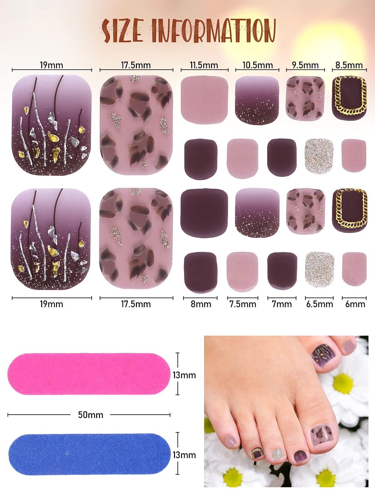 TOROKOM sheet close-up displaying multi-color patterns and selection ease