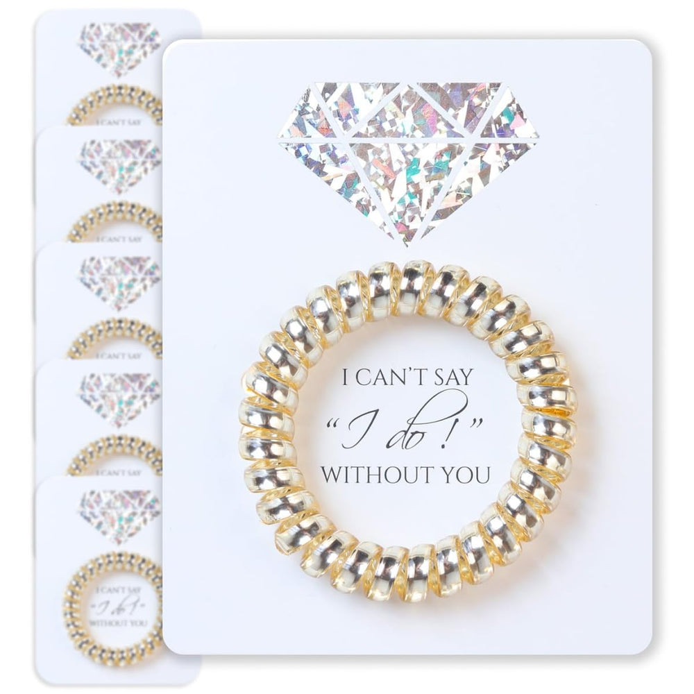 TOROS store front view of gold ties on proposal card, gift-ready