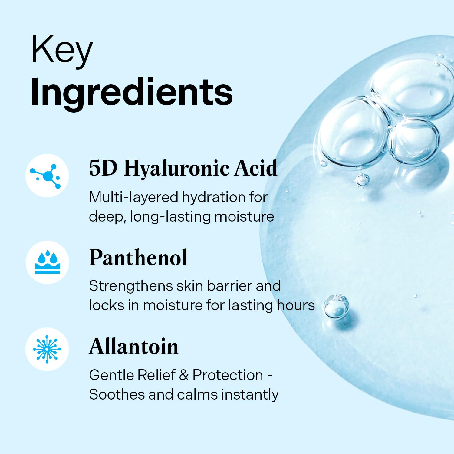 Torriden serum on hand demonstrating quick absorption for plumper, hydrated skin