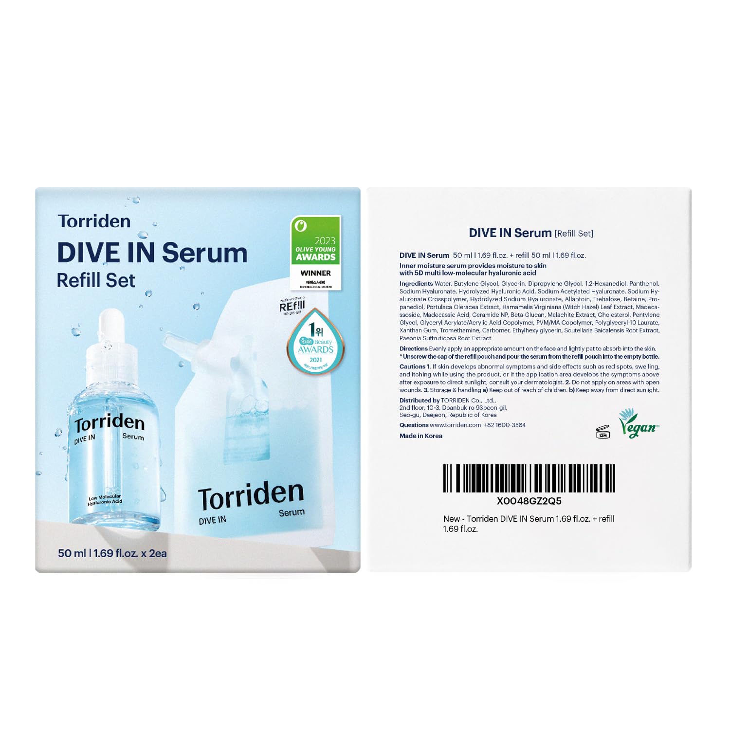 Torriden packaging with FSC badge indicating eco-friendly benefit