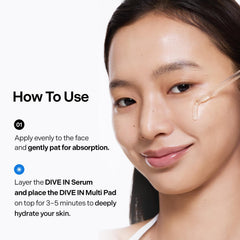 Torriden watery serum absorbed into skin demonstrating non-greasy finish
