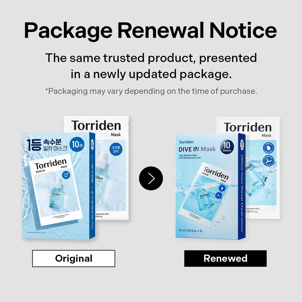 Torriden masks staged in bathroom setting conveying at-home spa benefit
