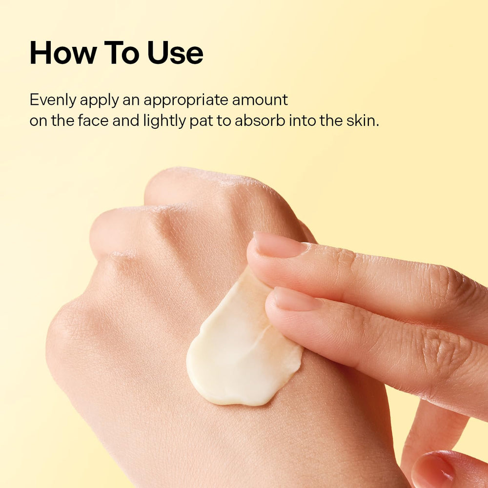 Torriden cream absorbed into skin illustrating lightweight finish