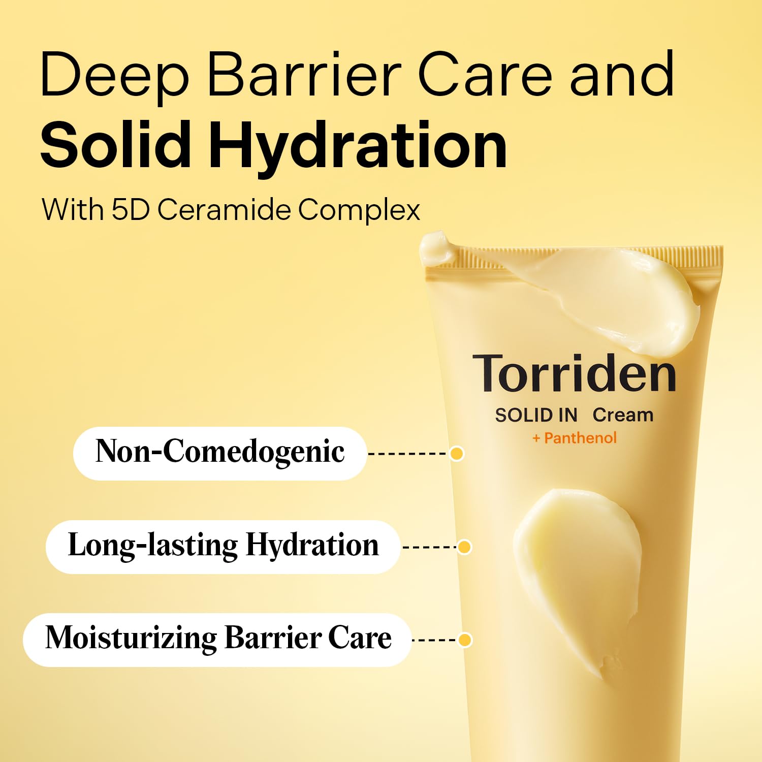 Torriden open jar texture demonstrating silky creamy hydration