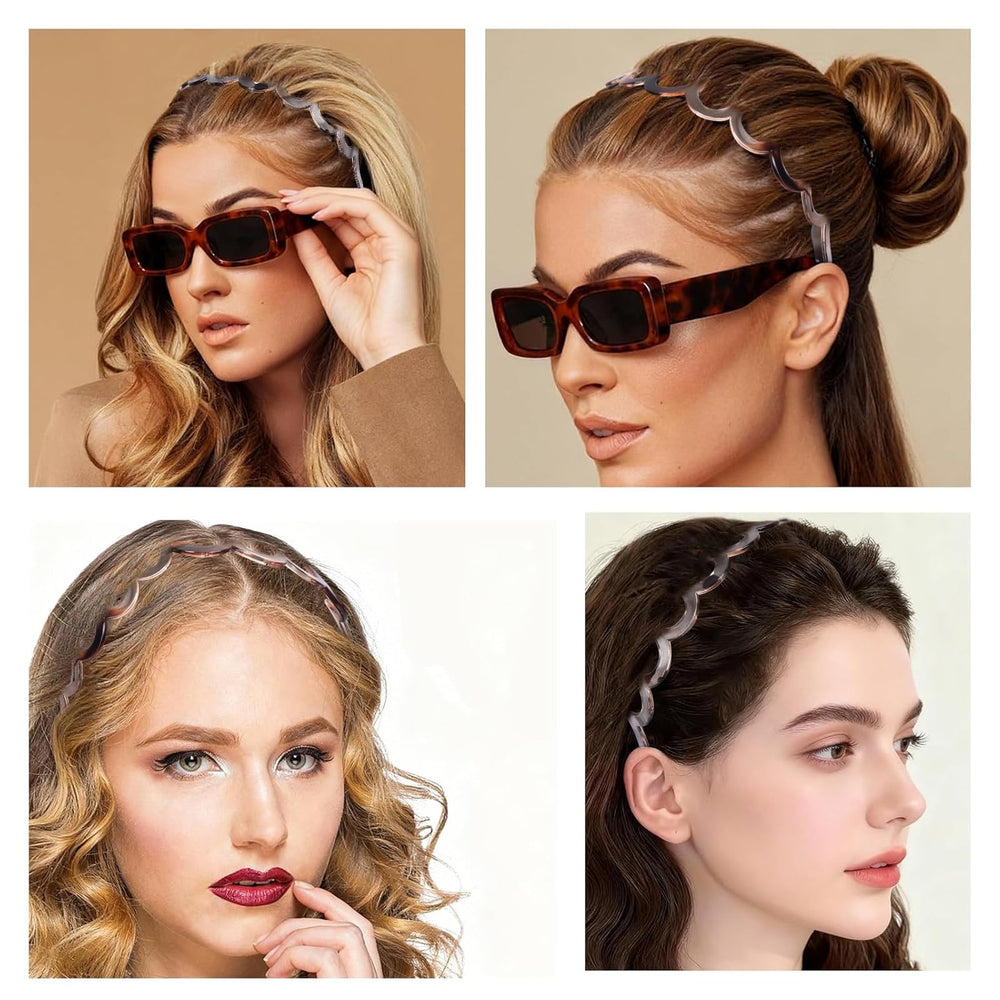 TOSEFES amber gray headband slicked back showing smooth, neat finish