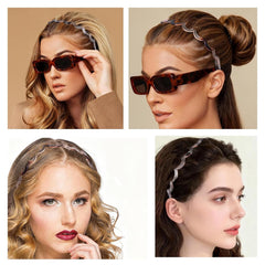 TOSEFES amber gray headband slicked back showing smooth, neat finish
