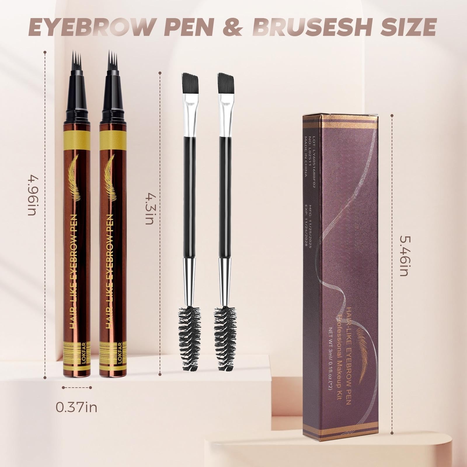 TOSOUATOP eyebrow pencil in use on model for long-lasting, defined brows