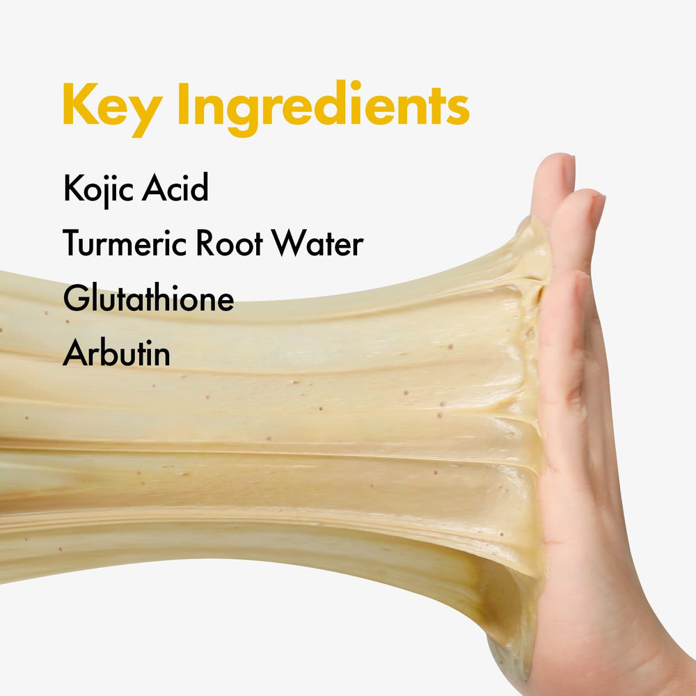 TOSOWOONG ingredient label highlighting kojic acid and turmeric