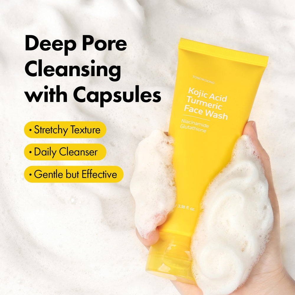 TOSOWOONG dispensing cleanser into hand for easy daily use