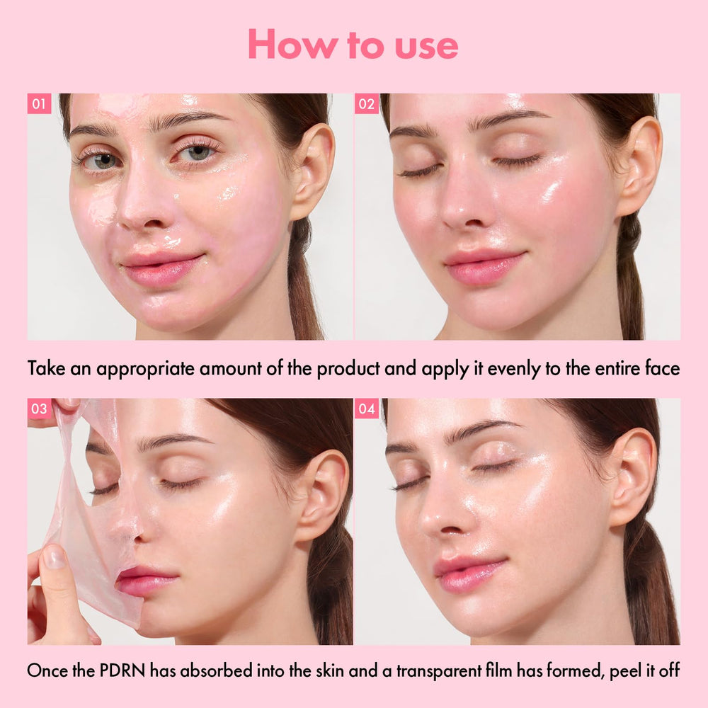 TOSOWOONG translucent peel-off film removed from skin, highlights smoothing benefit