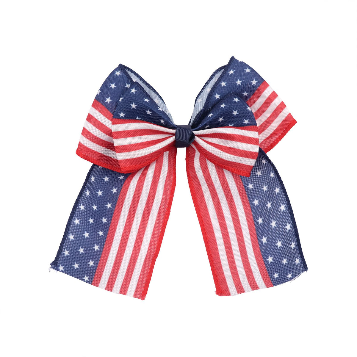 Totelux front view of large American flag bow showing festive look and bold color