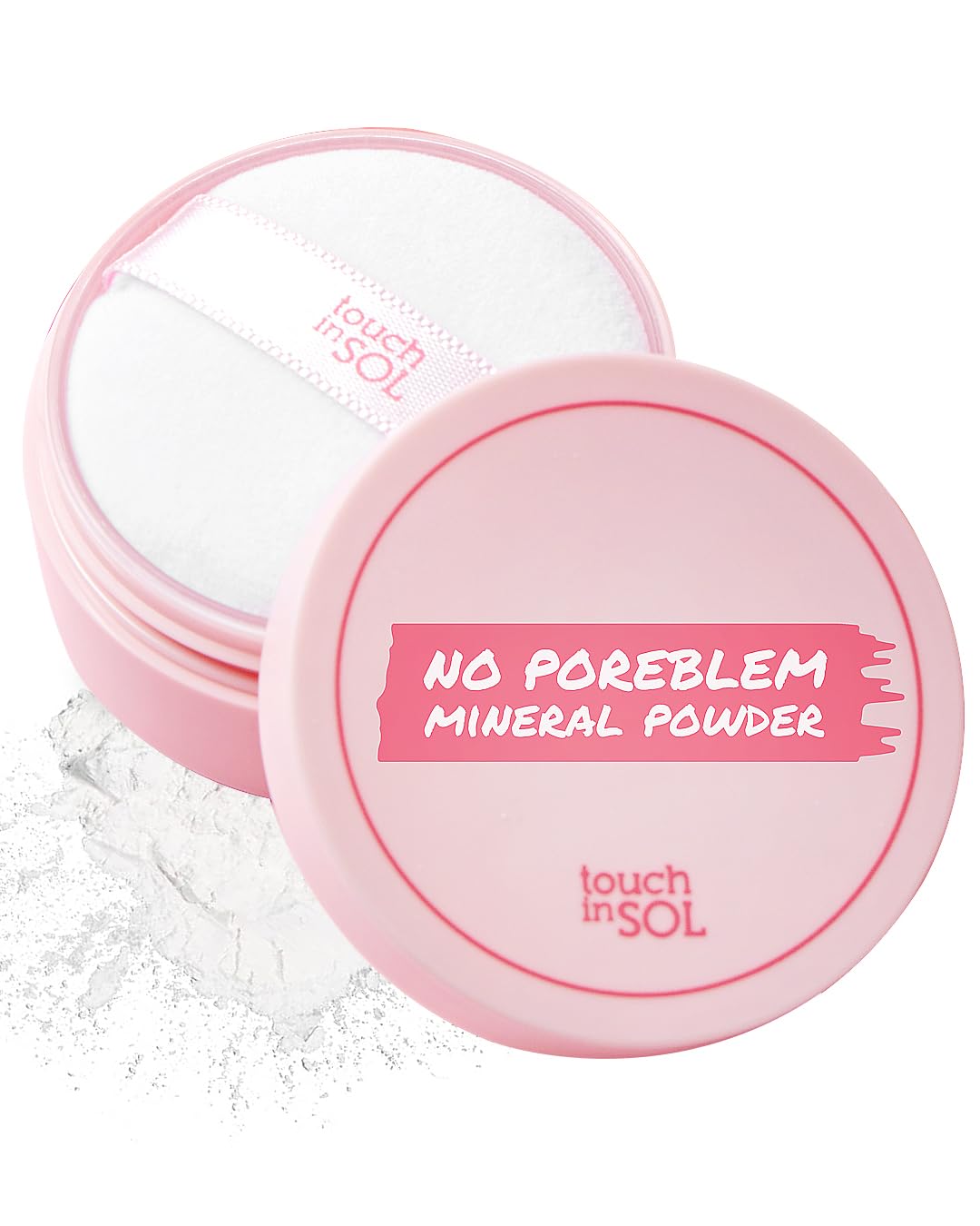 TOUCH IN SOL front packaging showing compact travel-friendly design and matte control