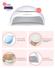 TOUCHBeauty side profile highlighting slim portable design and portability
