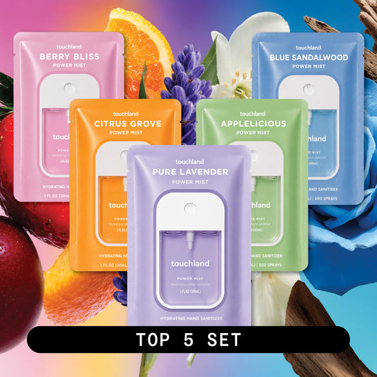 Touchland Applelicious bottle close-up highlighting scent and hydration