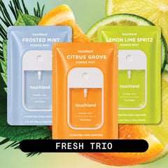 Touchland Frosted Mint bottle close-up highlighting design and cooling scent