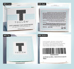 TOULON cream on bathroom shelf next to towel suggesting daily skincare routine benefit