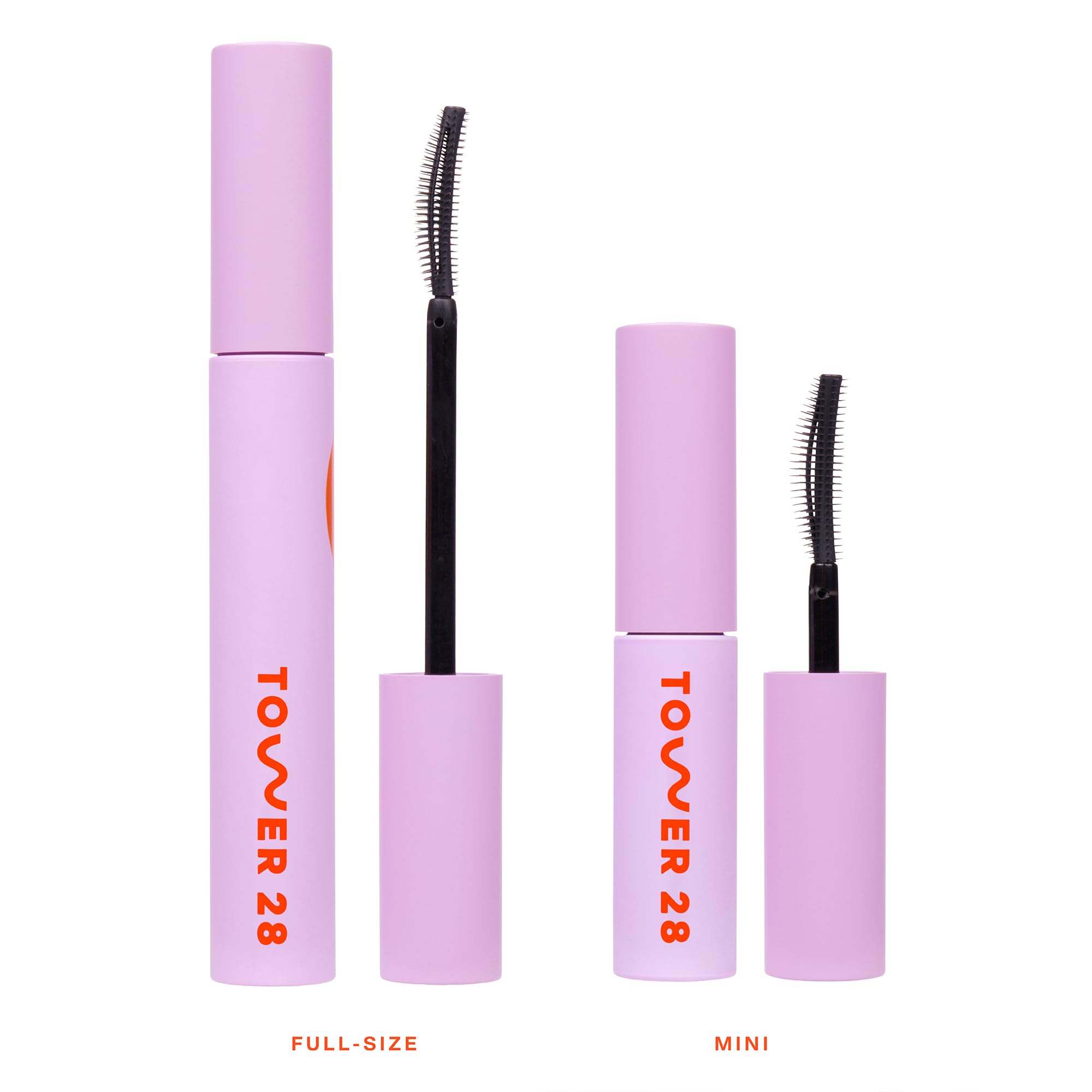 Tower 28 mascara on bathroom counter suggesting daily humidity-proof wear