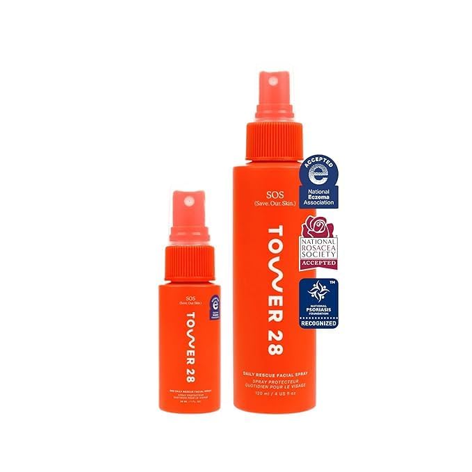 Tower 28 full-size spray front view showing clean packaging and soothing design benefits