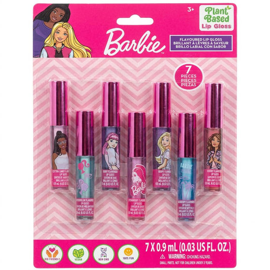 Townley Girl Barbie front packaging showing seven glossy tubes and bright artwork, appeals to kids