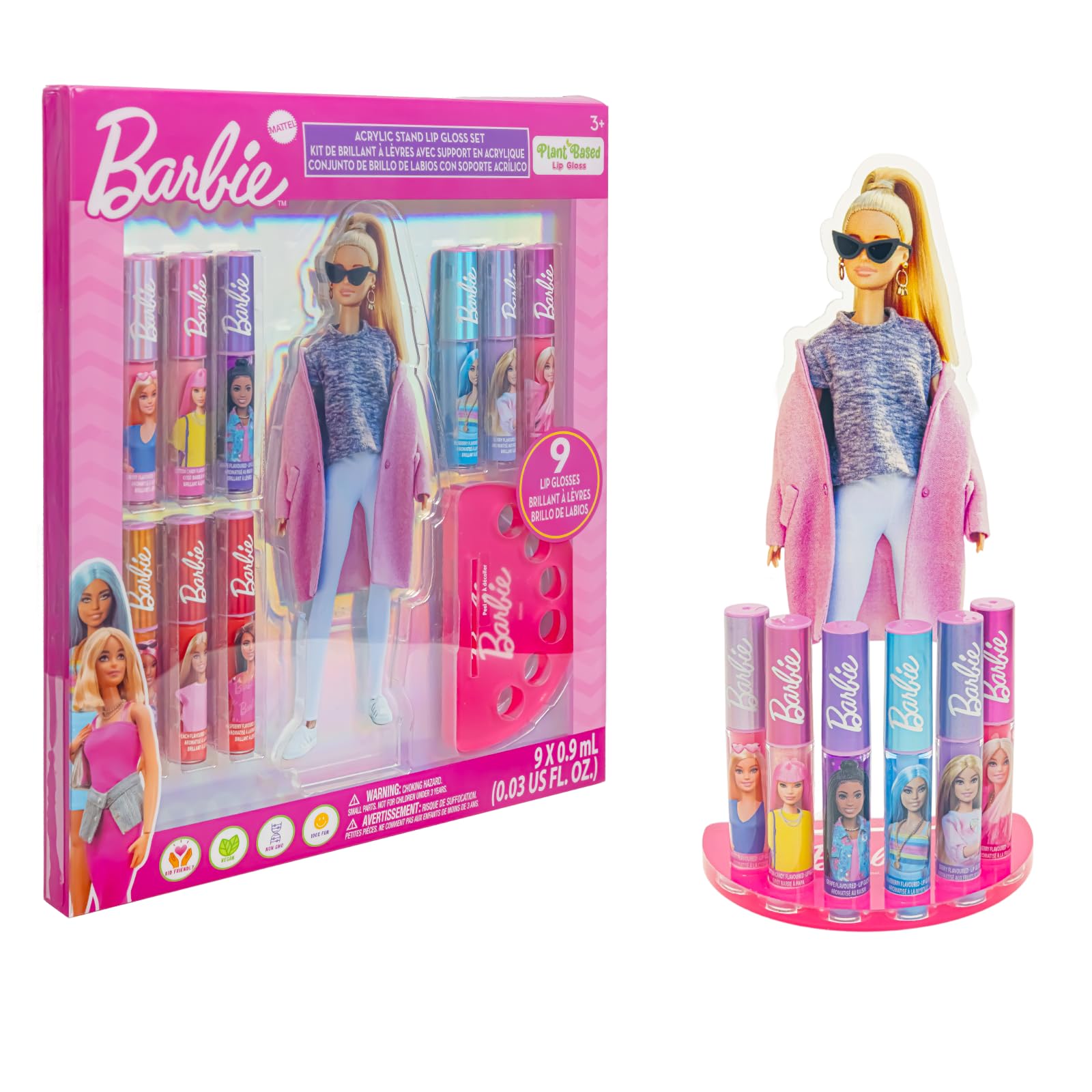 Townley Girl front packaging showing the Barbie stand and nine glosses, appealing display