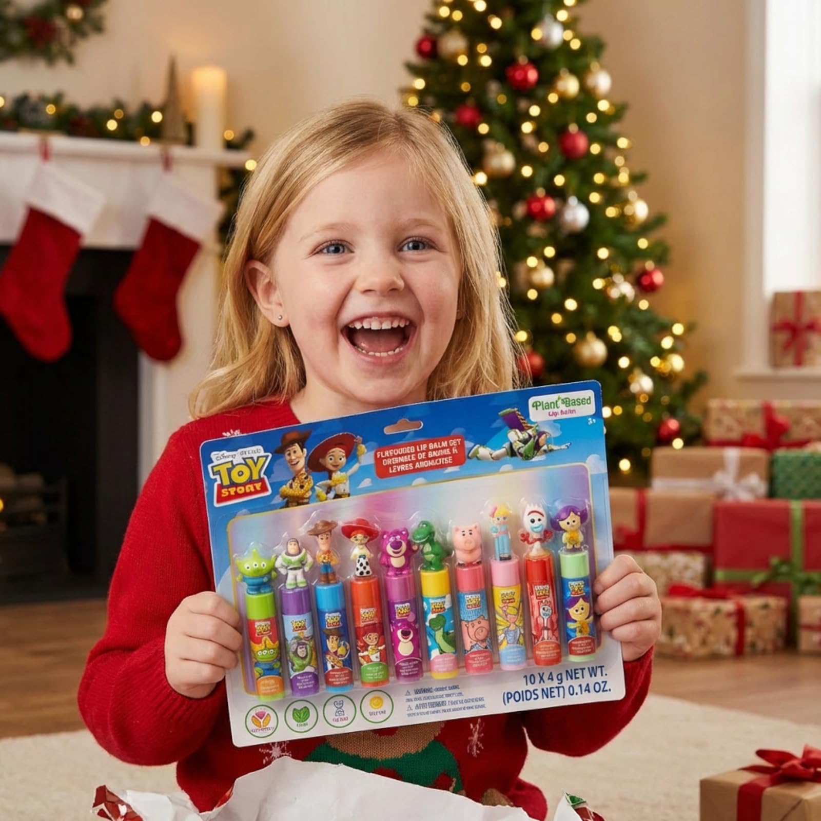 Townley Girl close-up of flavor labels listing ten kid-friendly scents