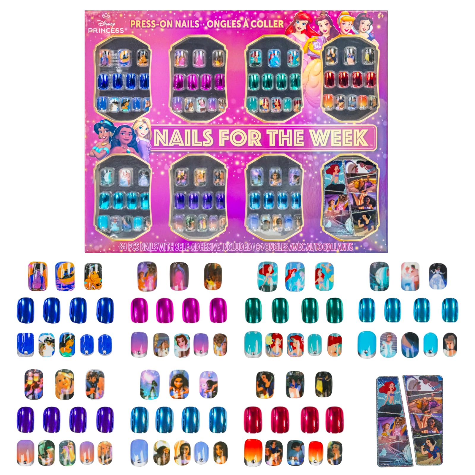 Townley Girl front packaging showing full 84-piece nail set and colorful art