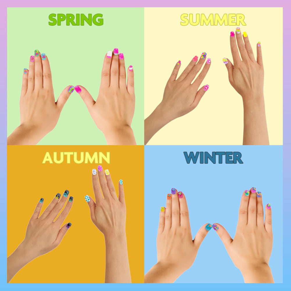Townley Girl glow-in-the-dark nails illuminated to show nighttime fun