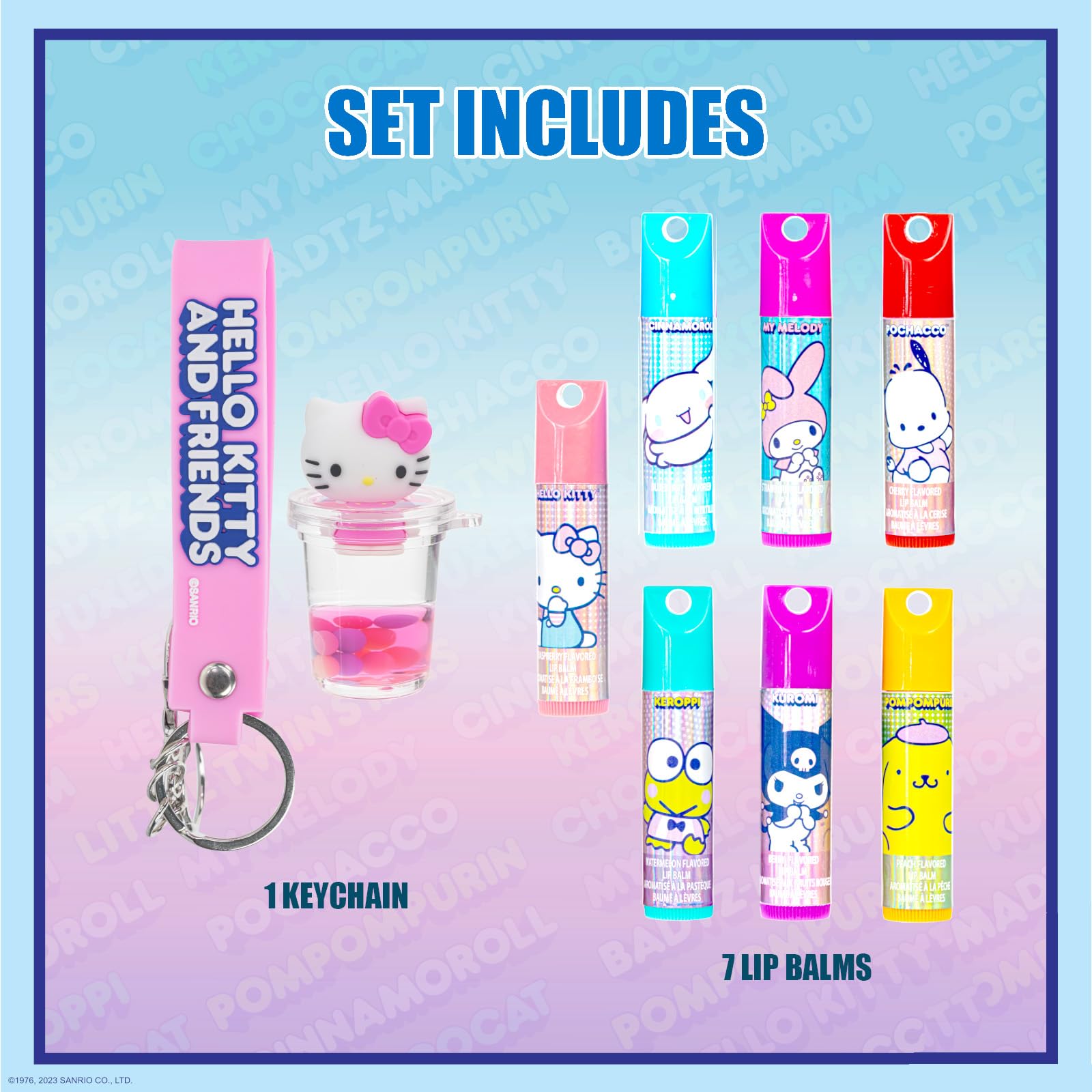Townley Girl keychain attachment clipped to a backpack for easy access benefit