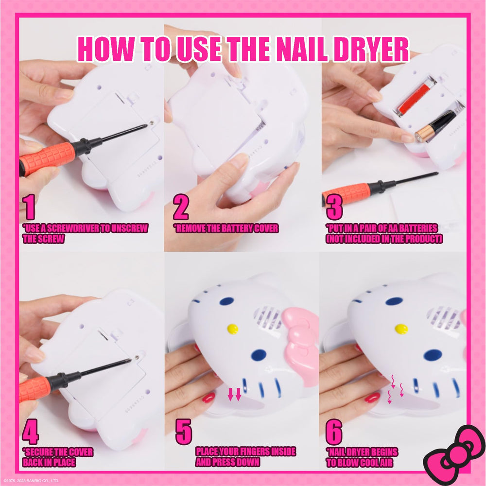Townley Girl portable nail dryer top view illustrating compact design and faster drying