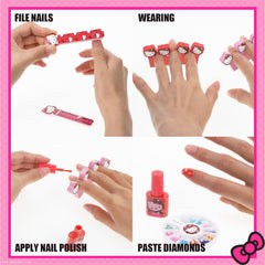 Townley Girl Hello Kitty gem wheel close-up showing sparkly decorations benefit: adds design flair