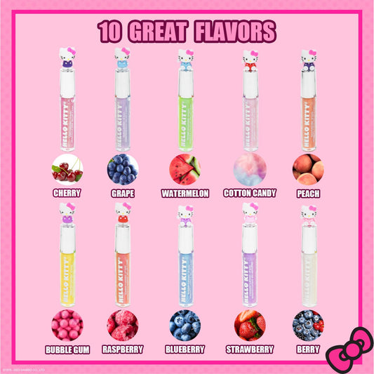 Townley Girl Hello Kitty open tubes display bright colors and variety