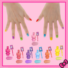 Townley Girl kids hands painted with mixed colors, showcasing playful results and neat finish