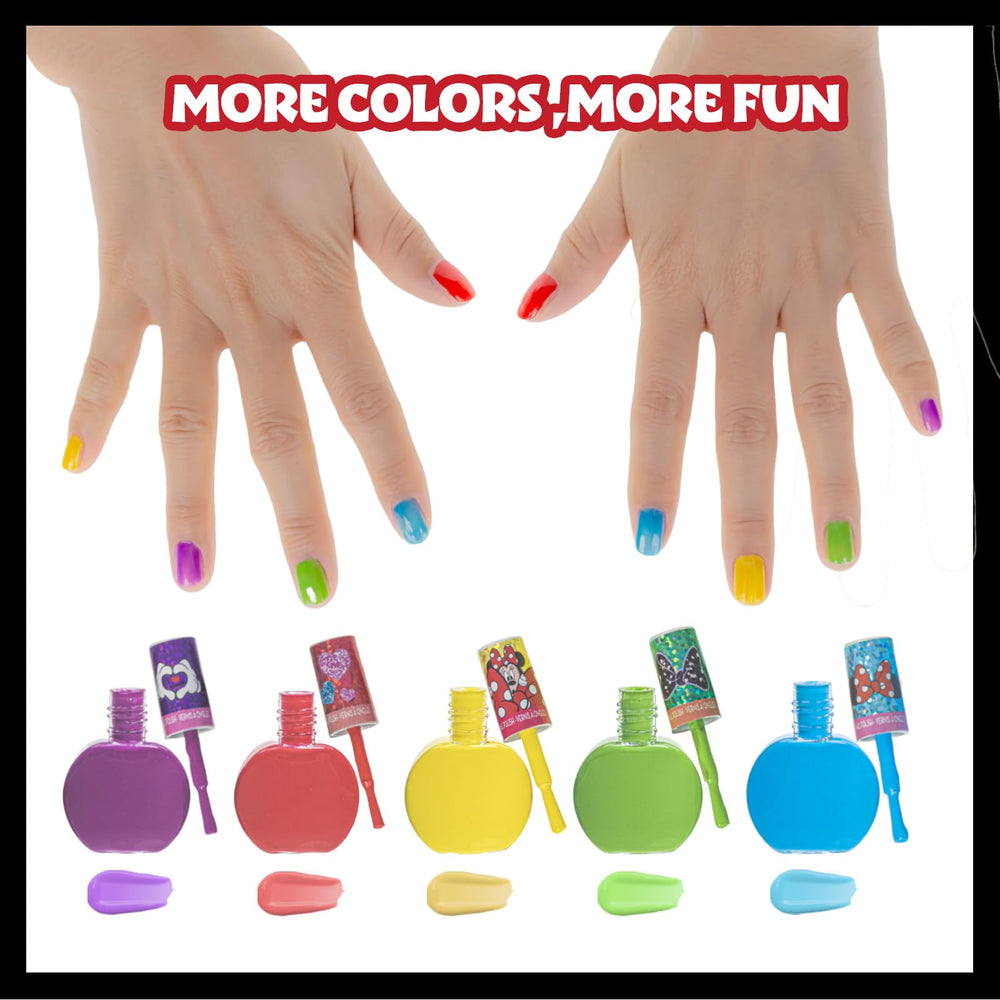 Townley Girl Minnie painted child toes showing opaque finish and quick-dry convenience