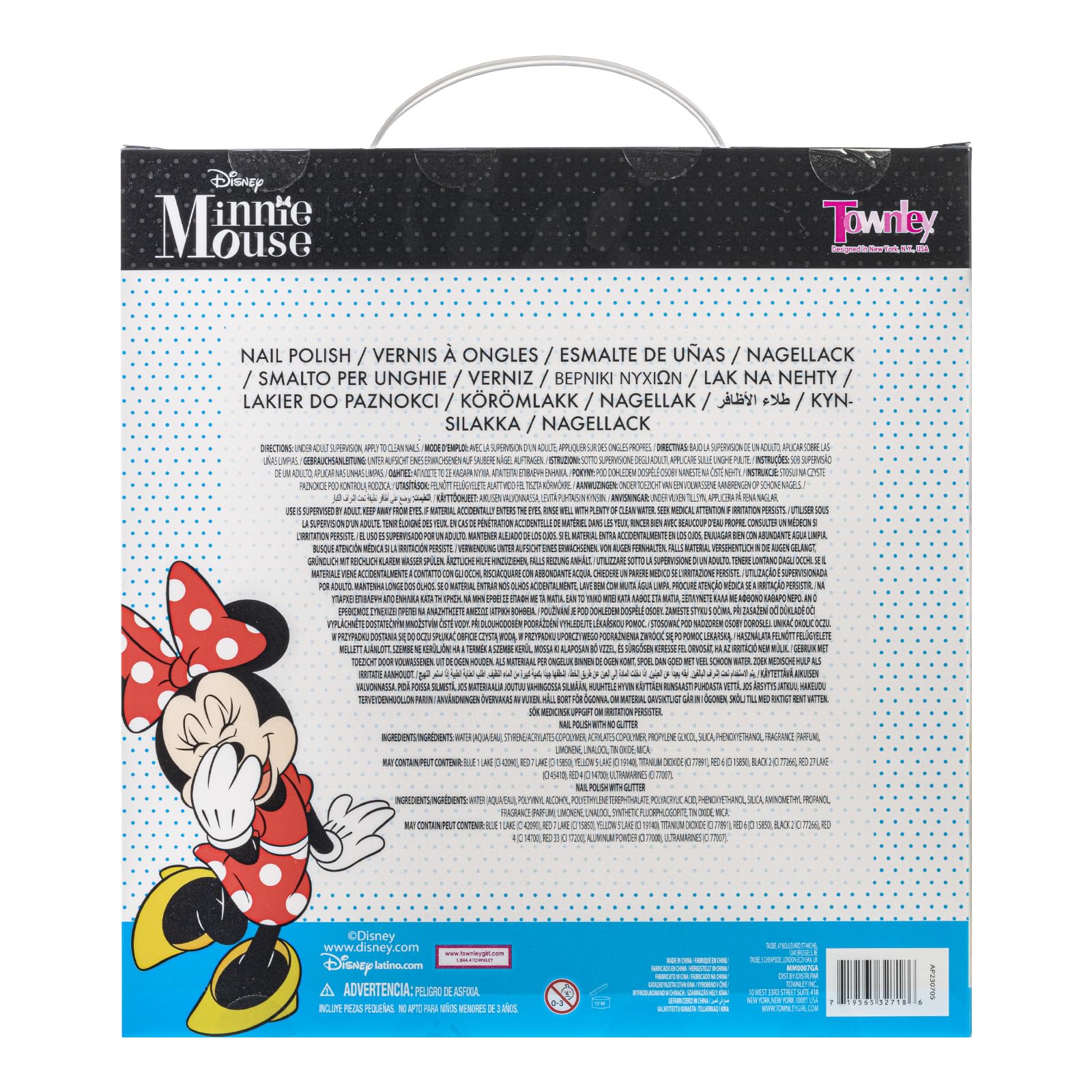 Townley Girl Minnie bottle next to coin scale comparison to show child-friendly sizing
