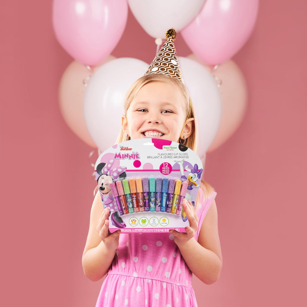 Townley Girl gloss next to a hand to show petite, kid-friendly size