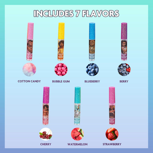 Townley Girl open tubes display with seven shades visible, easy selection and sharing