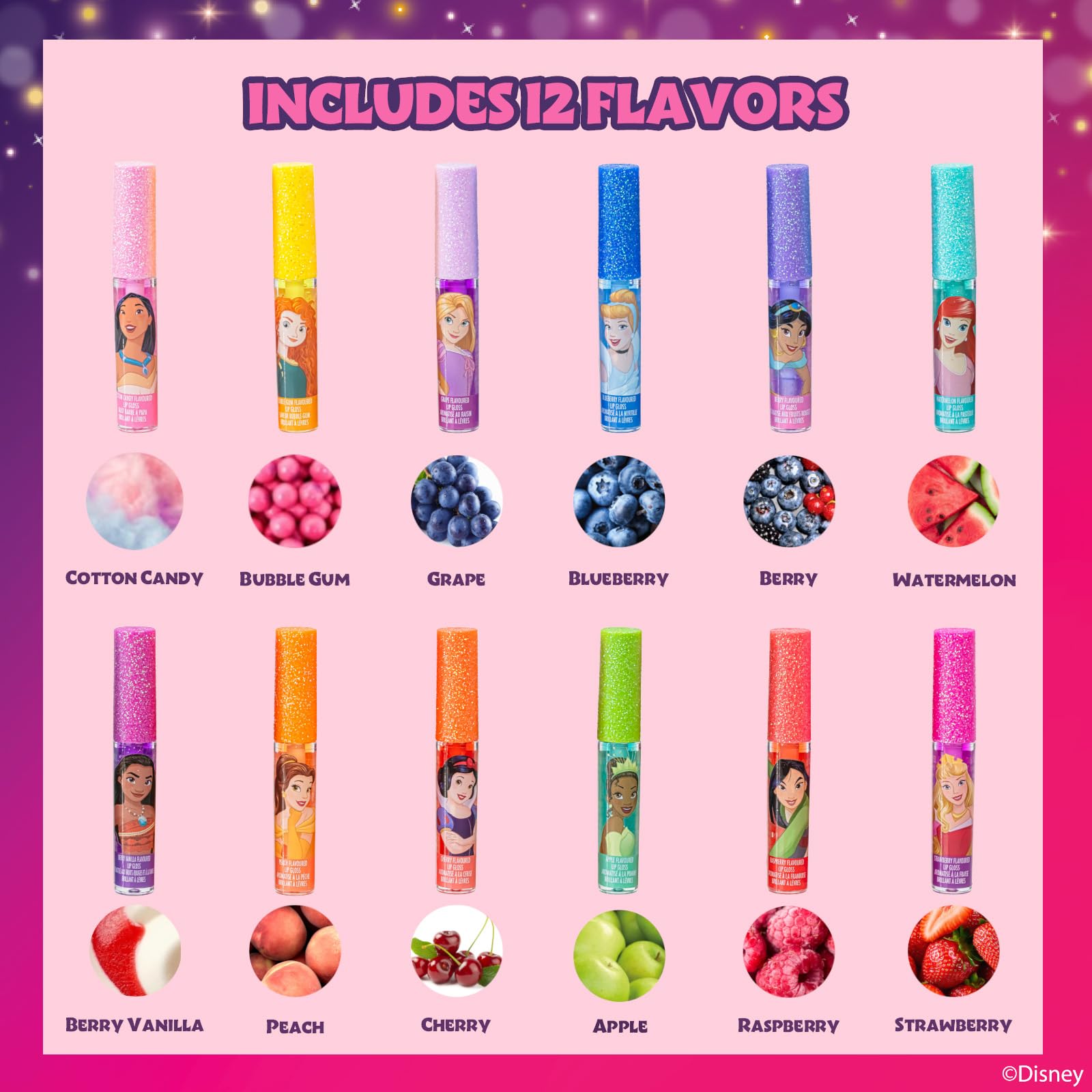 Townley Girl open tubes laid out showing variety and easy-access caps