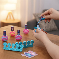 Townley Girl application on child's hands showing quick-dry finish for less smudging