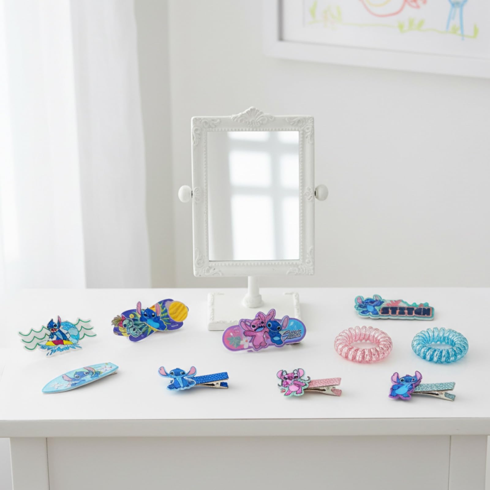 Townley Girl set shown next to a coin for scale illustrating compact travel size
