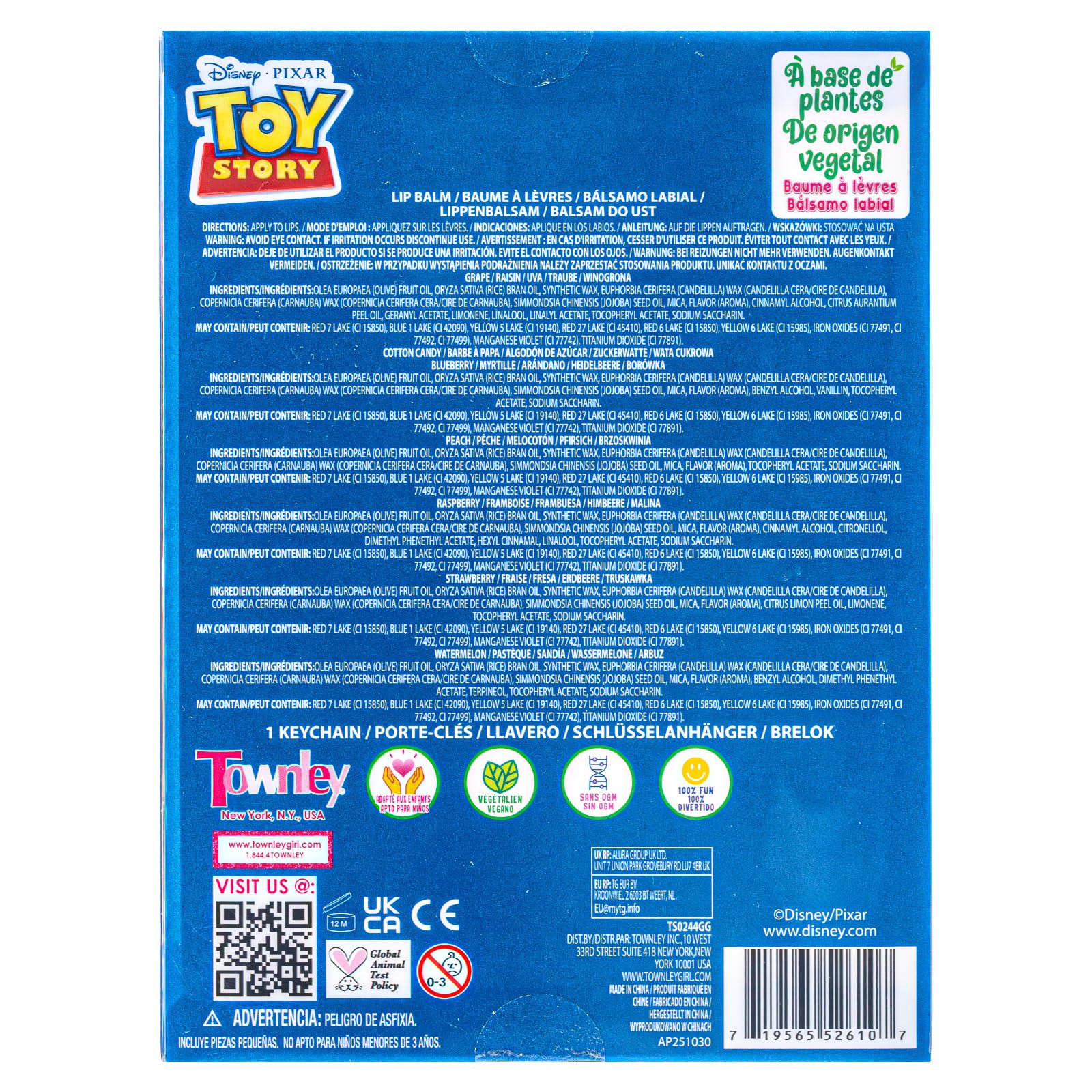 Townley Girl party favor display with multiple tubes ready for birthdays and events