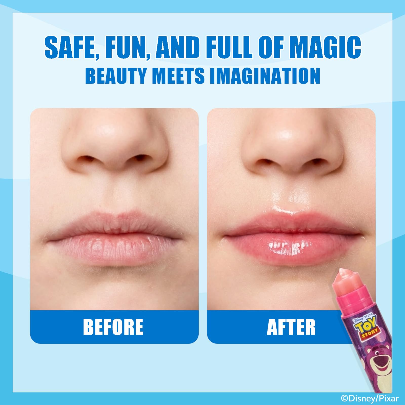 Townley Girl strawberry-scent tube close-up highlighting design and kid-friendly cap