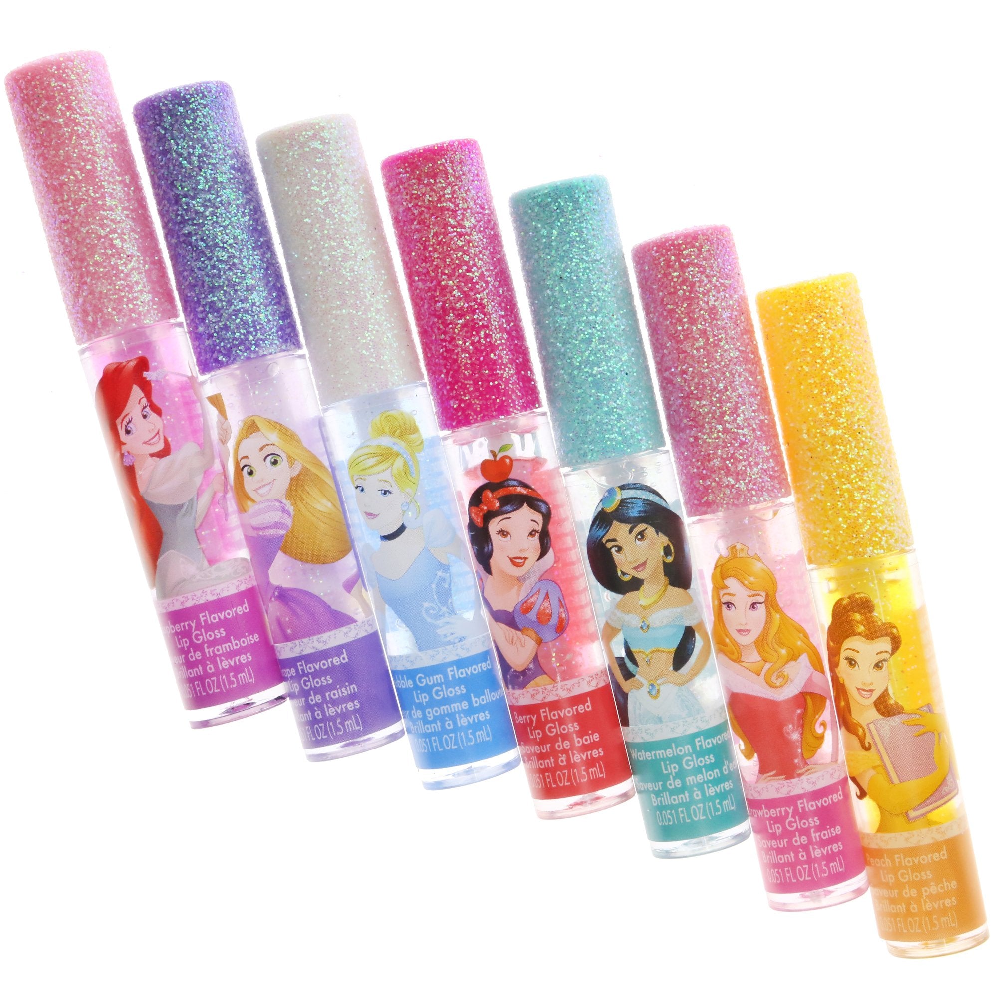 TownleyGirl open tin with seven glosses visible offering organized storage and portability
