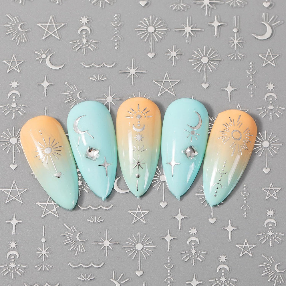 Toypoels tweezers applying sticker to nail showing precise placement for neat manicure