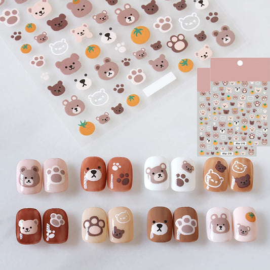 TPhaelay packaging showing two bear sticker sheets and reuse storage benefit