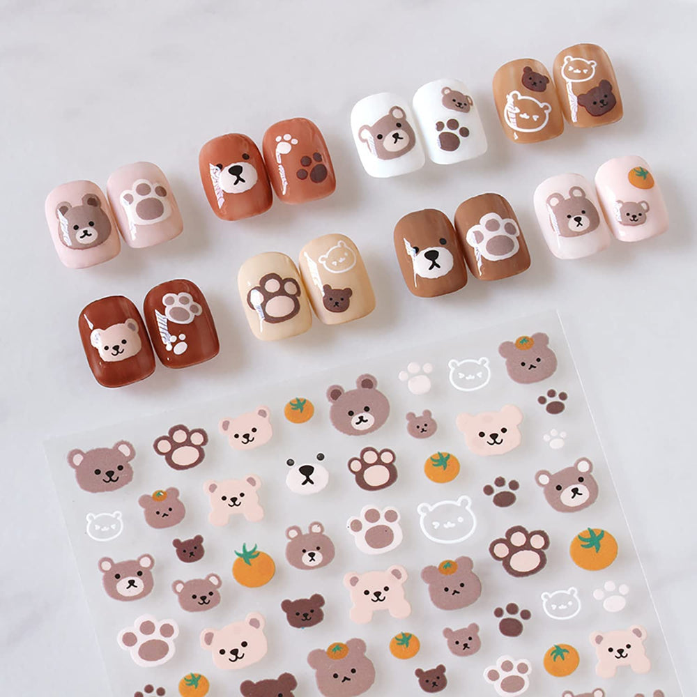 TPhaelay 3D textured bear sticker detail highlighting tactile finish and visual pop