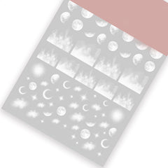 TPhaelay sheet laid beside ruler to show 5.11 x 3.66 inch size
