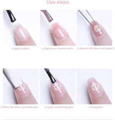 TPhaelay stickers on toenails demonstrating durable pedicure styling
