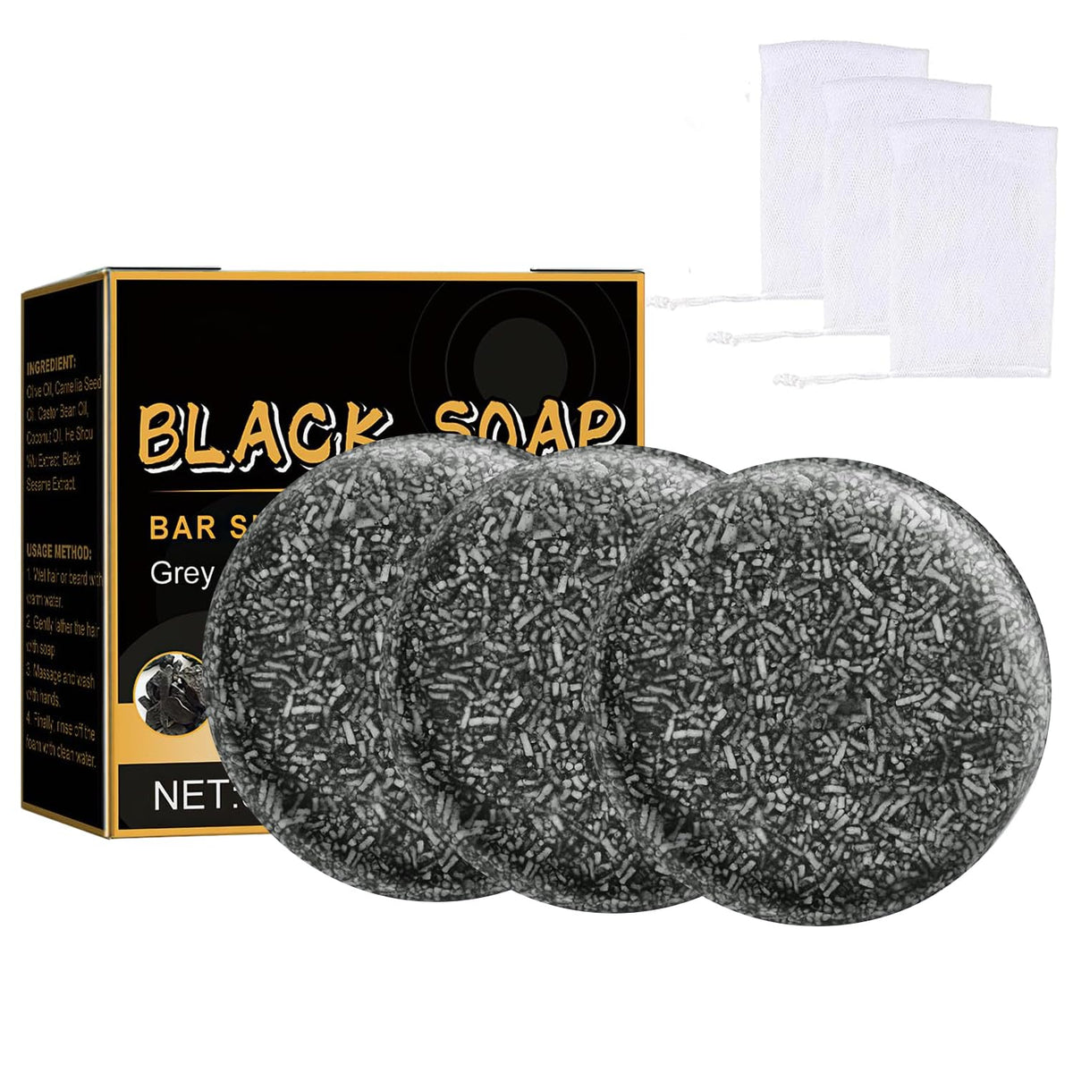 TPTAL front packaging showing three shampoo bars and brand clarity benefit