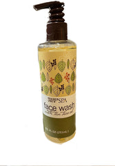 Trader Joe's SPA Face Wash front bottle showing label and 8.5 fl oz size, clean presentation