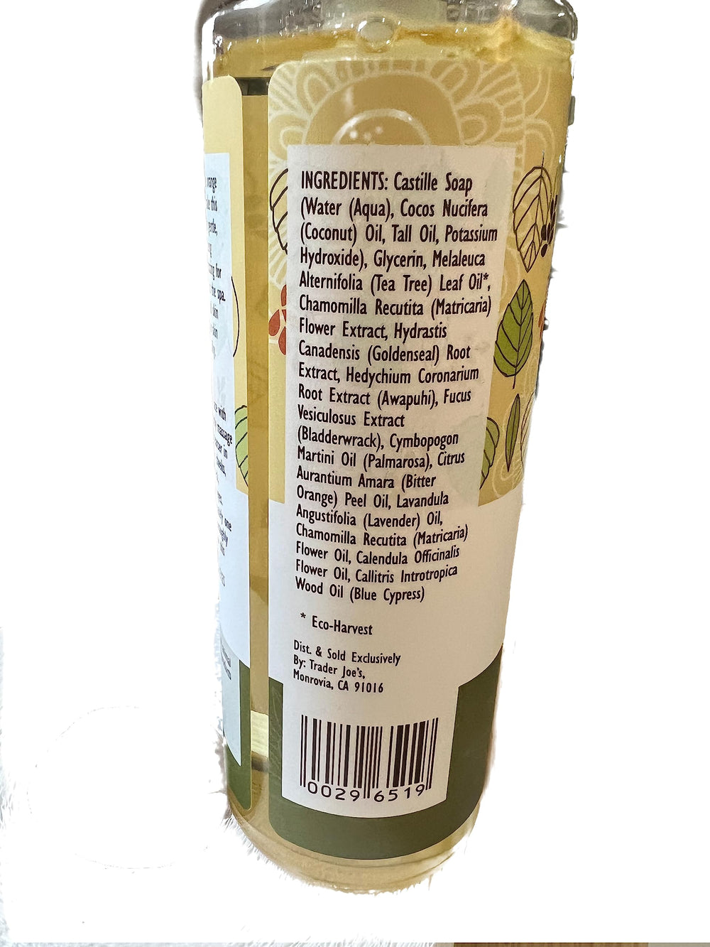 Trader Joe's SPA Face Wash lather on hand and pump dispensed, demonstrates gentle cleansing